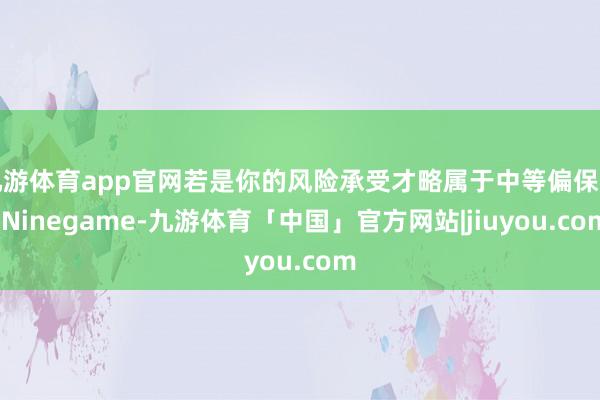 九游体育app官网若是你的风险承受才略属于中等偏保守-Ninegame-九游体育「中国」官方网站|jiuyou.com